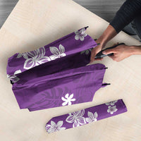 Hawaii Monstera Deliciosa Umbrella Purple Plumeria Polynesian Pattern LT05 - Polynesian Pride