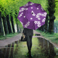 Hawaii Monstera Deliciosa Umbrella Purple Plumeria Polynesian Pattern LT05 - Polynesian Pride