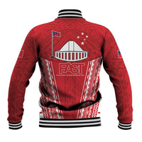 Samoa FAST Baseball Jacket Forever Proud Samoan Tribal Pattern - Polynesian Pride