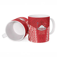 Samoa FAST Ceramic Mug Forever Proud Samoan Tribal Pattern - Polynesian Pride
