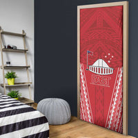 Samoa FAST Door Cover Forever Proud Samoan Tribal Pattern - Polynesian Pride