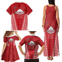 Samoa FAST Family Matching Tank Maxi Dress and Hawaiian Shirt Forever Proud Samoan Tribal Pattern - Polynesian Pride