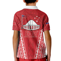 Samoa FAST Kid Polo Shirt Forever Proud Samoan Tribal Pattern - Polynesian Pride