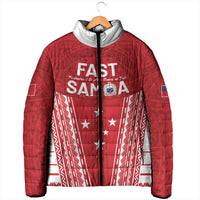 Samoa FAST Padded Jacket Forever Proud Samoan Tribal Pattern - Polynesian Pride