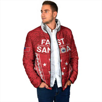 Samoa FAST Padded Jacket Forever Proud Samoan Tribal Pattern - Polynesian Pride