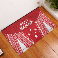 Samoa FAST Rubber Doormat Forever Proud Samoan Tribal Pattern - Polynesian Pride