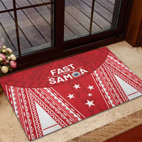 Samoa FAST Rubber Doormat Forever Proud Samoan Tribal Pattern - Polynesian Pride