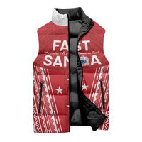 Samoa FAST Sleeveless Puffer Jacket Forever Proud Samoan Tribal Pattern - Polynesian Pride