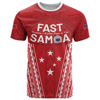Samoa FAST T Shirt Forever Proud Samoan Tribal Pattern LT05 Red - Polynesian Pride