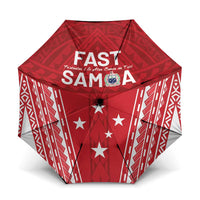 Samoa FAST Umbrella Forever Proud Samoan Tribal Pattern LT05 One Size Folded 11.42 inch Opened Diameter 37.4 inch Red - Polynesian Pride