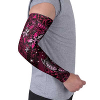 Hawaii Makahiki Season Arm Sleeves Floral Tribal Tattoo Pink Galaxy - Polynesian Pride