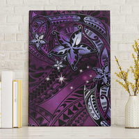 Hawaii Makahiki Season Canvas Wall Art Floral Tribal Tattoo Purple Galaxy LT05 Without Frame Purple - Polynesian Pride