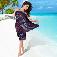Hawaii Makahiki Season Sarong Floral Tribal Tattoo Purple Galaxy
