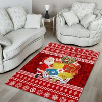 Tonga Christmas Area Rug Kilisimasi Fiefia Santas Coat Of Arms LT05 - Polynesian Pride