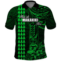 Personalized Hawaii Hauoli Makahiki Hou Polo Shirt Lono Hawaiian God Kakau Polynesian Tribal Green LT05 Green - Polynesian Pride