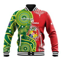 Custom Tonga Australia Rugby Baseball Jacket Kangaroos And Tonga Mate Maa Together