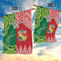 Custom Tonga XIII And Australia Kangaroos Garden Flag Mate Maa Tongan Ngatu With Aboriginal