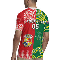 Custom Tonga XIII And Australia Kangaroos Rugby Jersey Mate Maa Tongan Ngatu With Aboriginal