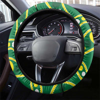 Tonga XIII And Australia Kangaroos Steering Wheel Cover Mate Maa Tongan Ngatu With Aboriginal
