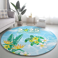 2025 Aloha Hawaii Round Carpet Tropical Flowers And Honu