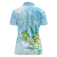 Personalised 2025 Aloha Hawaii Women Polo Shirt Tropical Flowers And Honu