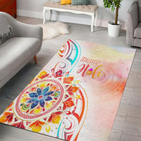 Happy Holi Festival Area Rug Rangoli With Polynesian Pattern LT05 - Polynesian Pride