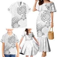 Brain Cancer Warrior Family Matching Mermaid Dress and Hawaiian Shirt Never Give Up LT05 - Polynesian Pride