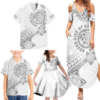 Brain Cancer Warrior Family Matching Summer Maxi Dress and Hawaiian Shirt Never Give Up LT05 - Polynesian Pride