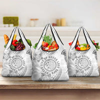 Brain Cancer Warrior Grocery Bag Never Give Up
