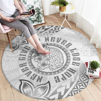 Brain Cancer Warrior Round Carpet Never Give Up