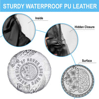 Brain Cancer Warrior Spare Tire Cover Never Give Up