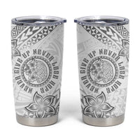Brain Cancer Warrior Tumbler Cup Never Give Up LT05 White - Polynesian Pride