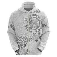 Brain Cancer Warrior Zip Hoodie Never Give Up