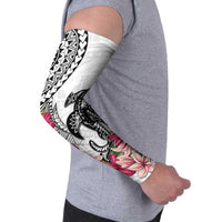 White Polynesian Hammerhead Shark Tribal Pattern Arm Sleeves - Polynesian Pride