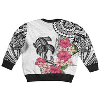 White Polynesian Hammerhead Shark Tribal Pattern Kid Ugly Christmas Sweater LT05 - Polynesian Pride