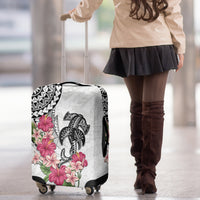 White Polynesian Hammerhead Shark Tribal Pattern Luggage Cover