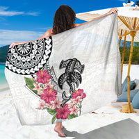 White Polynesian Hammerhead Shark Tribal Pattern Sarong