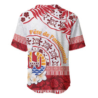 French Polynesia Internal Autonomy Day Baseball Jersey Tropical Hibiscus And Turtle Pattern LT05 - Polynesian Pride
