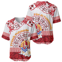 French Polynesia Internal Autonomy Day Baseball Jersey Tropical Hibiscus And Turtle Pattern LT05 - Polynesian Pride