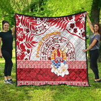 French Polynesia Internal Autonomy Day Quilt Tropical Hibiscus And Turtle Pattern LT05 - Polynesian Pride