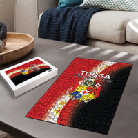 Tonga Emancipation Day Puzzle Tongan Ngatu Pattern With Plumeria LT05 - Polynesian Pride