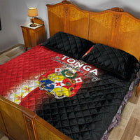 Tonga Emancipation Day Quilt Bed Set Tongan Ngatu Pattern With Plumeria LT05 - Polynesian Pride