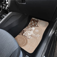Tonga Ngatu Motifs Car Mats With Coat Of Arms Beige