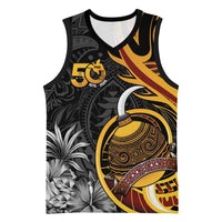 Personalised Papua New Guinea Basketball Jersey Happy Independence Day LT05 Unisex Black - Polynesian Pride