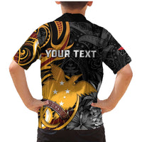 Personalised Papua New Guinea Family Matching Mermaid Dress and Hawaiian Shirt Happy 50th Independence Anniversary LT05 - Polynesian Pride