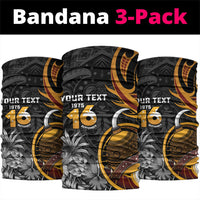 Personalised Papua New Guinea Neck Gaiter Happy Independence Day LT05 package One Size: 25*50cm Black - Polynesian Pride