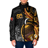 Personalised Papua New Guinea Padded Jacket Happy Independence Day LT05 Black - Polynesian Pride