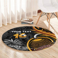 Personalised Papua New Guinea Round Carpet Happy Independence Day LT05 - Polynesian Pride