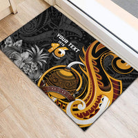 Personalised Papua New Guinea Rubber Doormat Happy Independence Day LT05 - Polynesian Pride