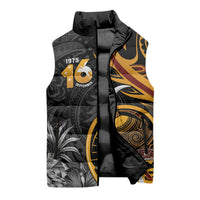 Personalised Papua New Guinea Sleeveless Puffer Jacket Happy Independence Day LT05 - Polynesian Pride